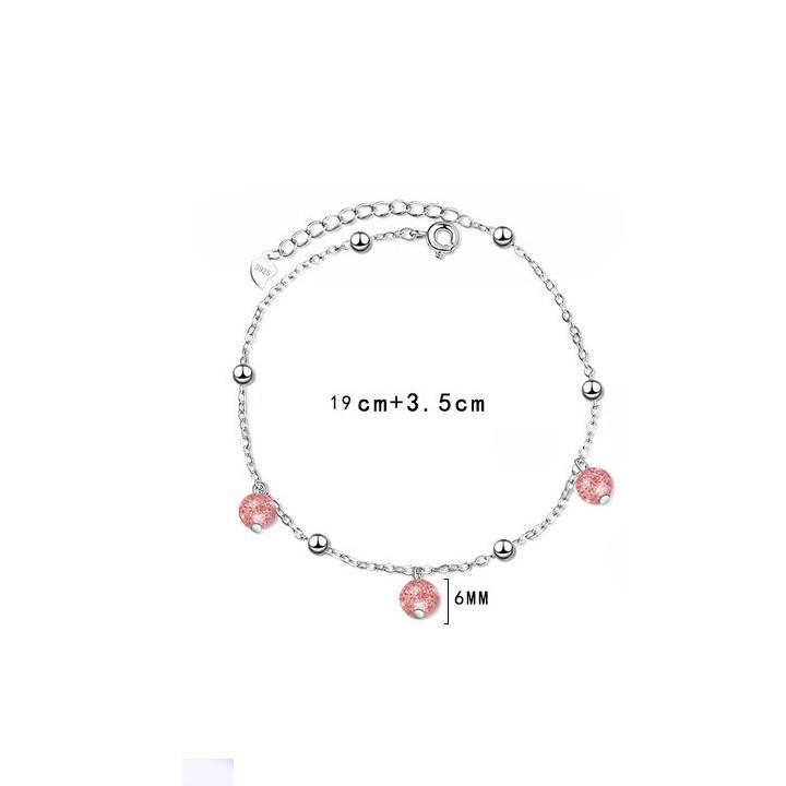 Lắc chân trái châu hồng xinh xắn BHLC32