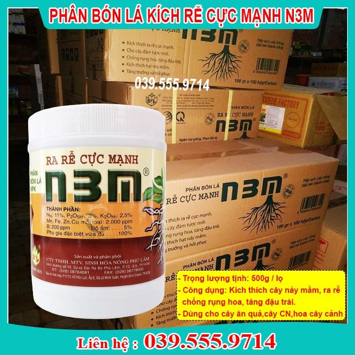 PHÂN BÓN SIÊU KÍCH RỄ N3M 500GRAM - phân bón dinh dưỡng trồng lan,rau củ quả,kích rễ các cây hoa, cây cảnh