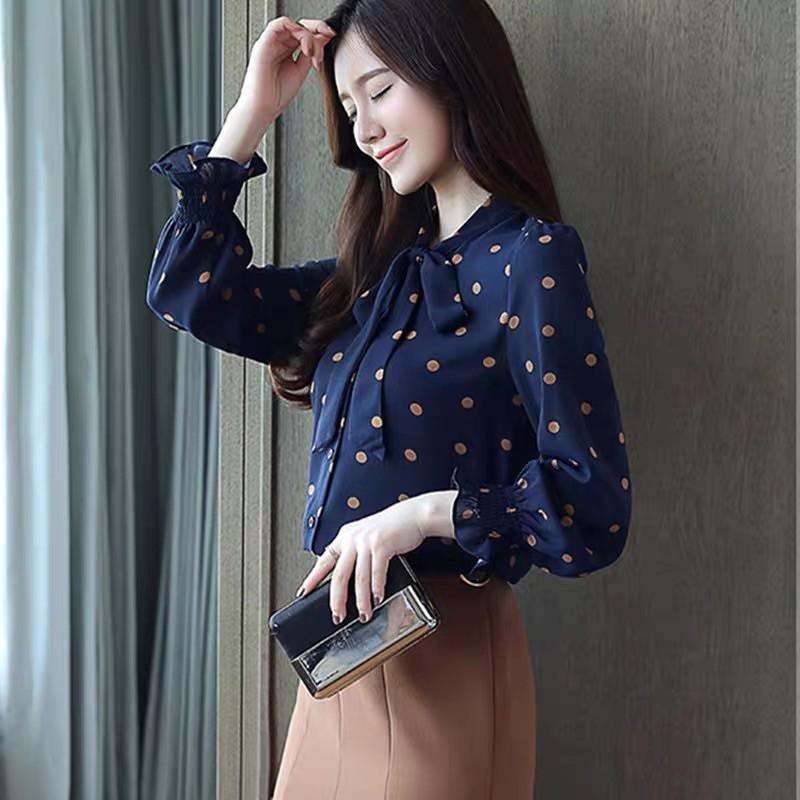 Áo sơ mi chấm bi tay dài cao cấp AG18-1120