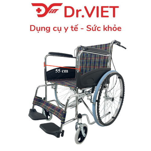 Xe lăn thép mạ Chrome GBM-061D