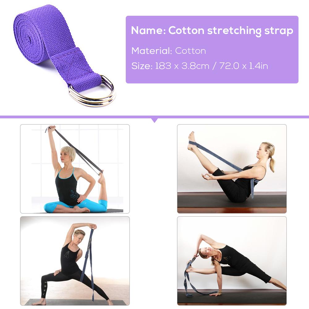 Bộ dụng cụ tập yoga bao gồm vòng Pilates, dây đeo bông, vòng kháng lực, dây kháng lực hình số 8 và dây kéo giãn