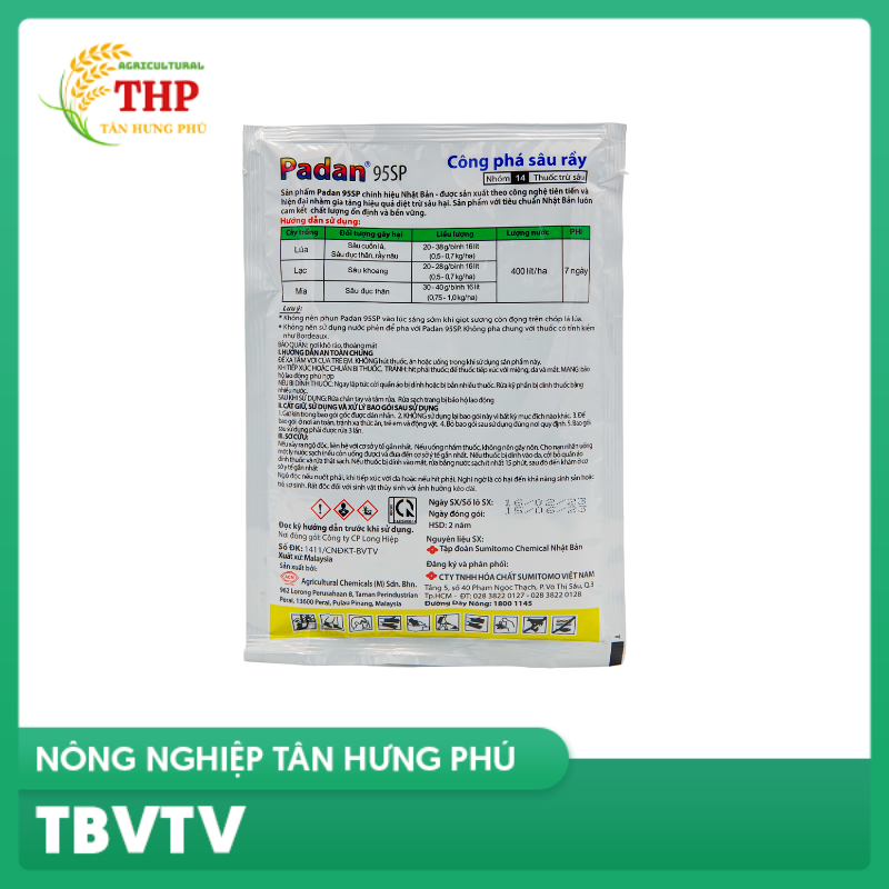 PADAN 95SP | CHUYÊN DIỆT TRỪ SÂU RẦY, SÂU ĐỤC THÂN GÂY HẠI CHO CÂY TRỒNG | Gói 100g