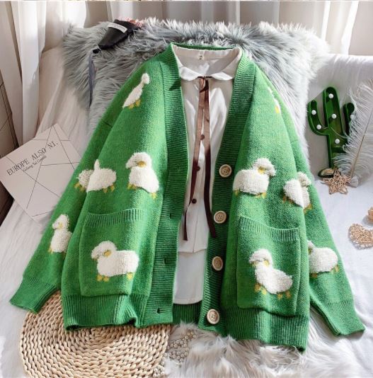 Áo Khoác Cardigan Hàn Quốc Dáng Rộng