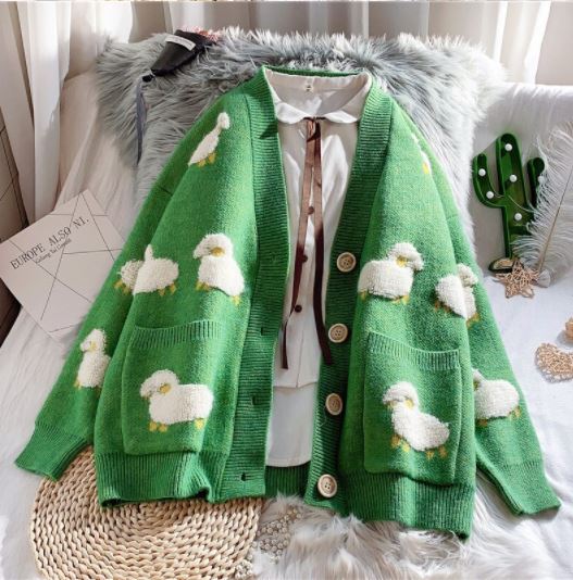 Áo Khoác Cardigan Hàn Quốc Dáng Rộng