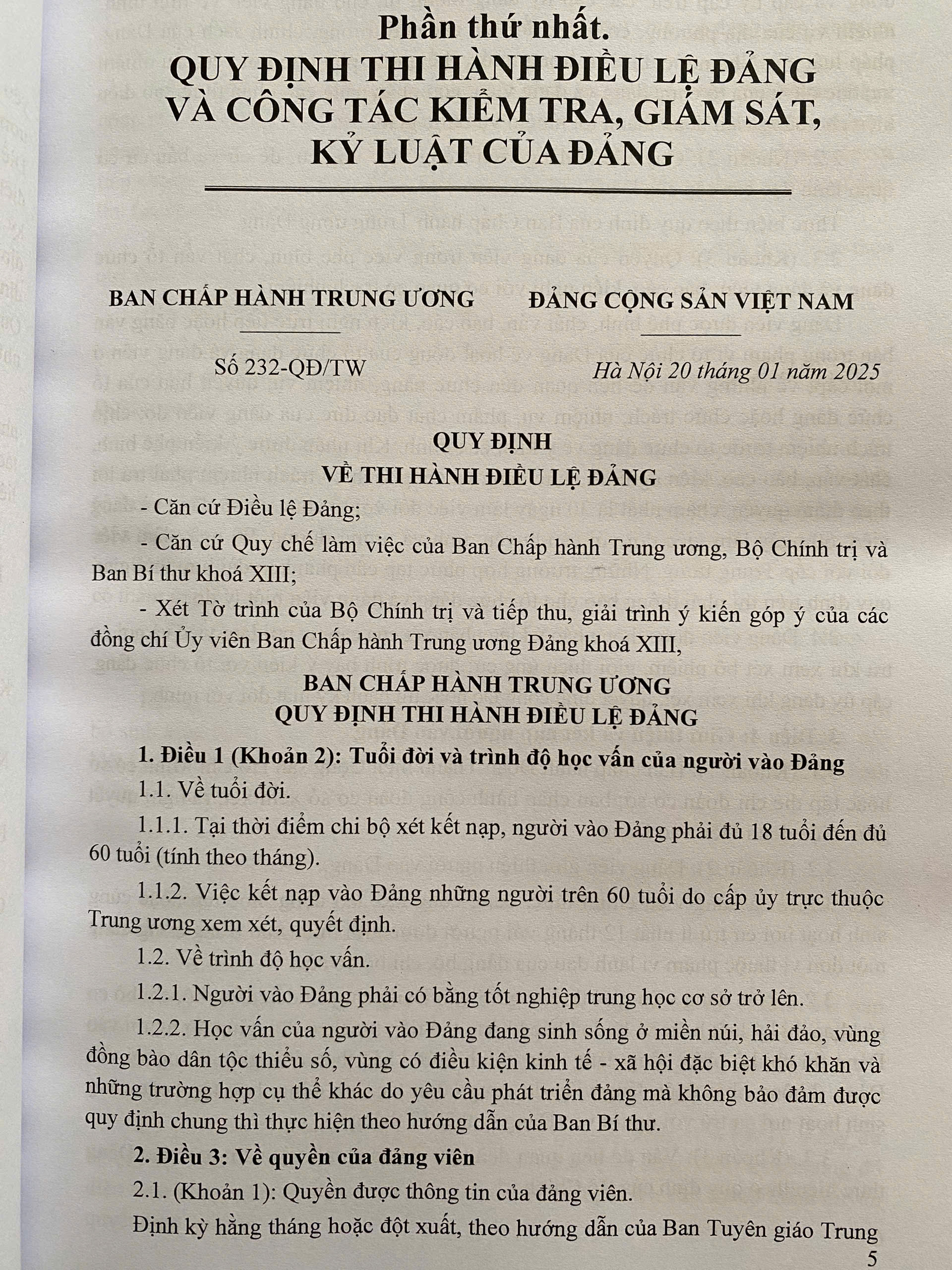Hướng Dẫn Thực Hiện Công Tác Kiểm Tra, Giám Sát và Kỷ Luật Của Đảng Đối Với Các Tổ Chức Đảng Và Đảng Viên
