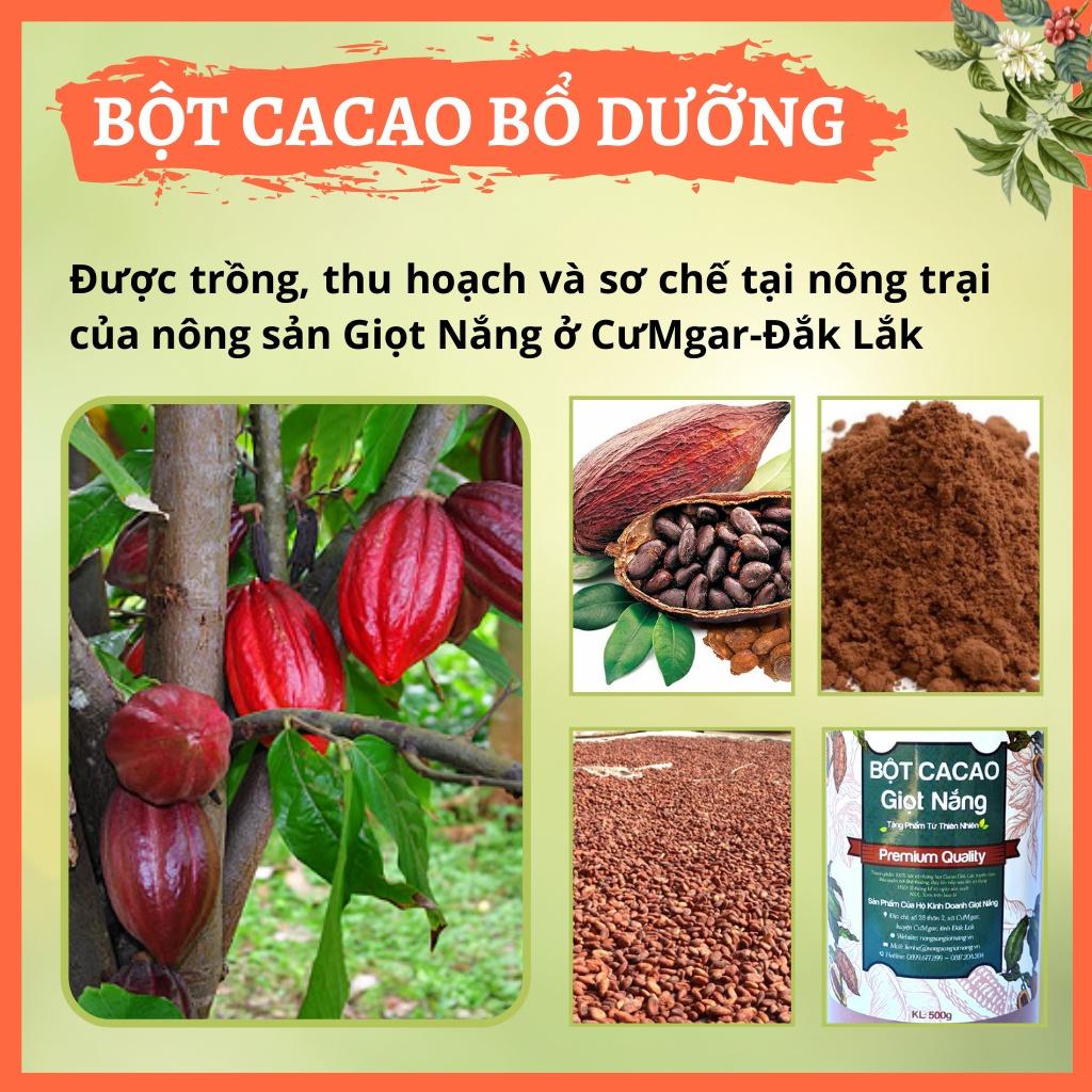 Bột cacao nguyên chất, nguyên liệu làm bánh cacao giảm cân từ Nông Sản GIỌT NẮNG 500 gram