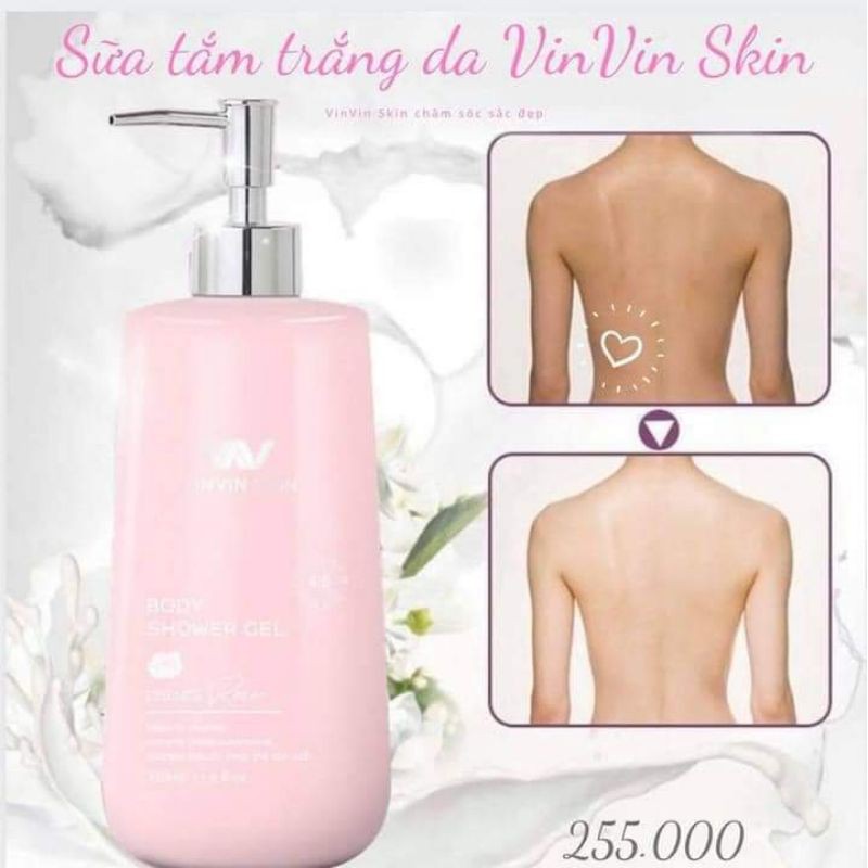 SỮA TẮM TRẮNG HOA HỒNG VINVIN SKIN BODY SHOWER GEL - TRẮNG MỊN SAU 2 TUẦN