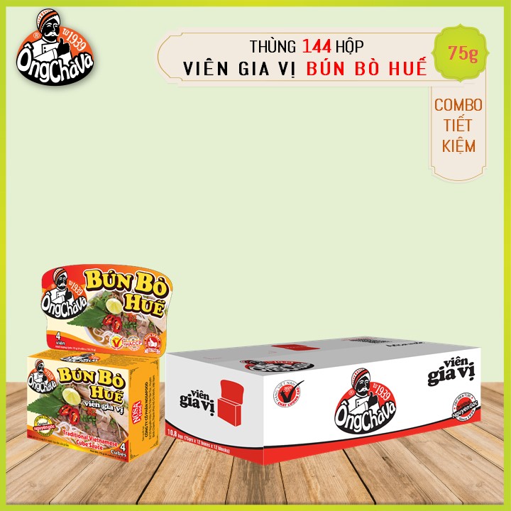 Thùng Viên Gia Vị Bún Bò Huế 75g Ông Chà Và 144 Hộp Thơm Ngon Tiện Lợi Siêu Tiết Kiệm Cho Quán Ăn Và Nhà Hàng