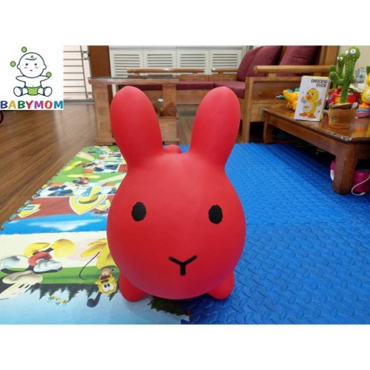 Đồ chơi thú nhún Thỏ Đỏ không mùi cao su bé thỏa sức nhún nhảy bé thích mê, tăng cường vận động