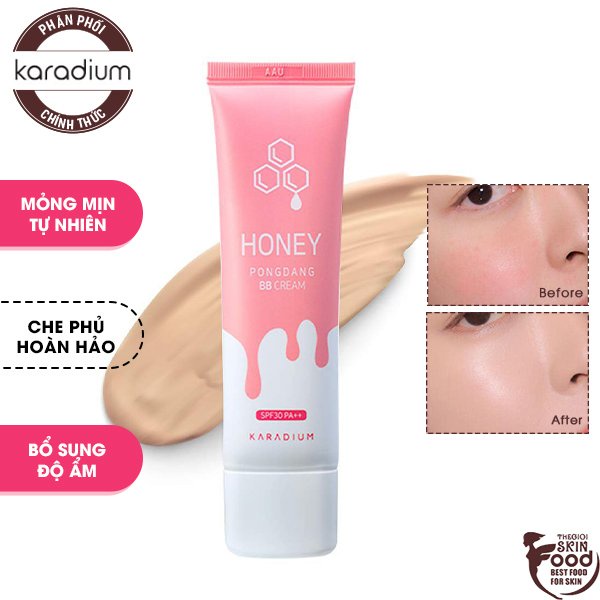 Kem Nền Che Phủ Tốt Karadium Honey Pongdang B.B Cream 50ml