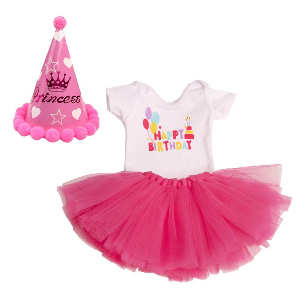 Fashion Birthday Dress & Hat for 18inch Doll Pink
