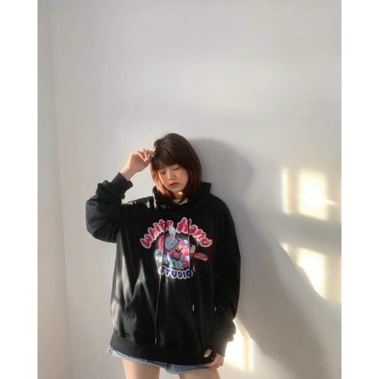 Áo Hoodie Nỉ Bông White Hand Mịn Đẹp Như Ảnh Form Áo Rộng Unisex Nam Nữ thời trang kim gia