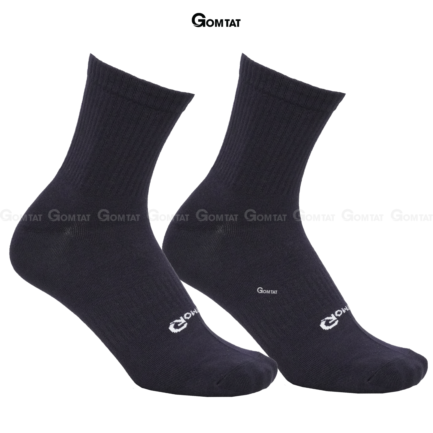 Hộp 4 Đôi Tất Sợi Tre Cổ Cao Cao Cấp, Vớ Cổ Cao Vải Sợi Tre Mềm Mịn Thoáng Mát – GOMTAT-SOITRE-CAO – 4 đôi Đen