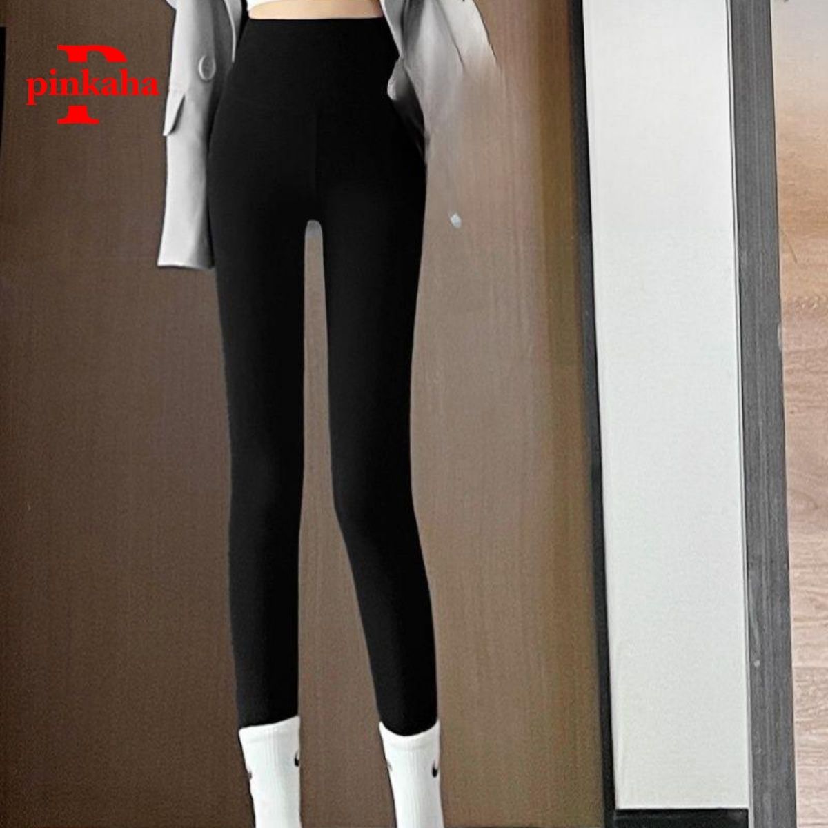 Quần Legging Nữ Dài Lót Nỉ Dày Dặn Mặc Lên Ôm Dáng Nâng Mông Lưng Siêu Cao Dấu Bụng PINKAHA Cao Cấp