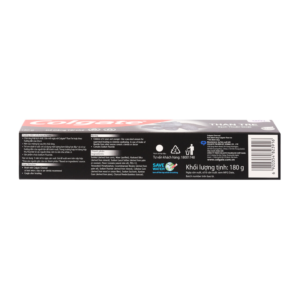 Kem Đánh Răng Colgate Thiên Nhiên Than Tre Bạc Hà 180G