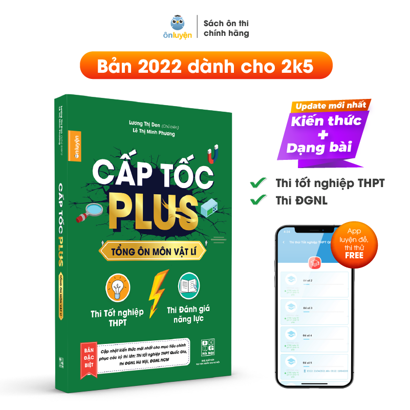 Sách - Combo 3 cuốn Cấp tốc Plus môn Toán, Lí, Anh - Nhà sách Ôn luyện