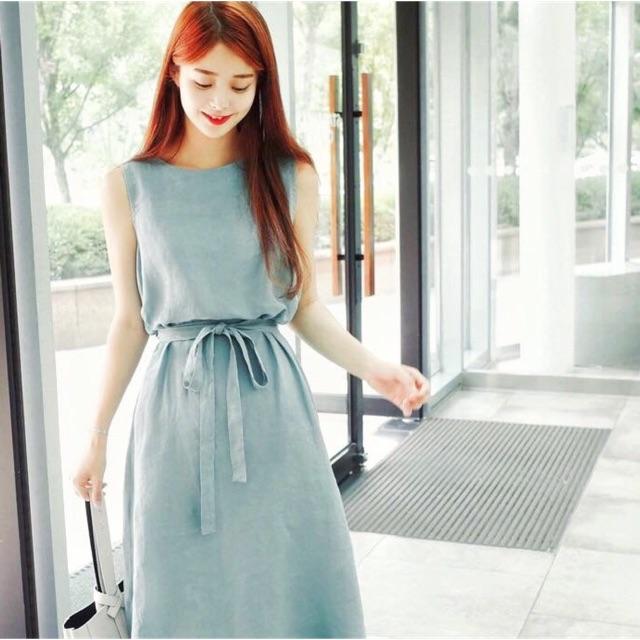 ĐẦM SUÔNG CÔNG SỞ NỮ Đầm váy mint cột eo