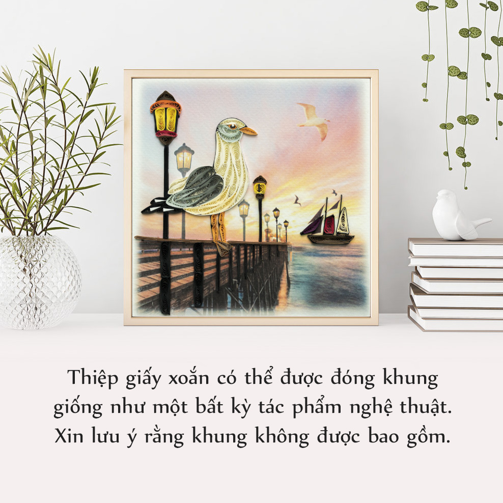 Thiệp Giấy Xoắn Chủ Đề Chim - CNB1519