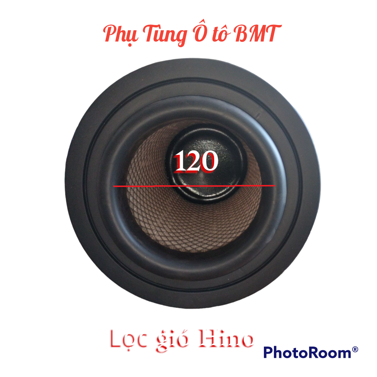 Lọc gió động cơ xe tải Hino, mã lọc PU-1324, kích thước 120/215*330, cao su không ruột, đáy bằng