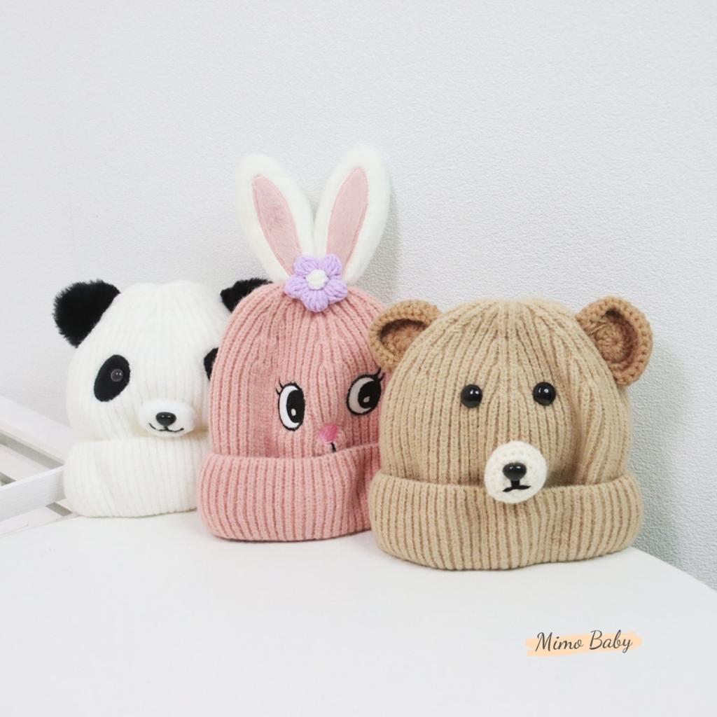 Mũ nón len beanie cho bé đan hình con vật dễ thương ML203 Mimo Baby