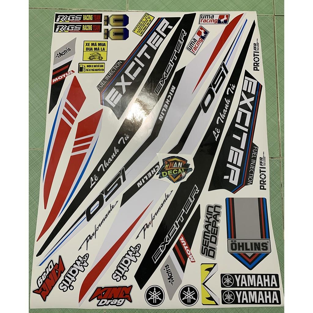 Tem exciter 150 đỏ đen