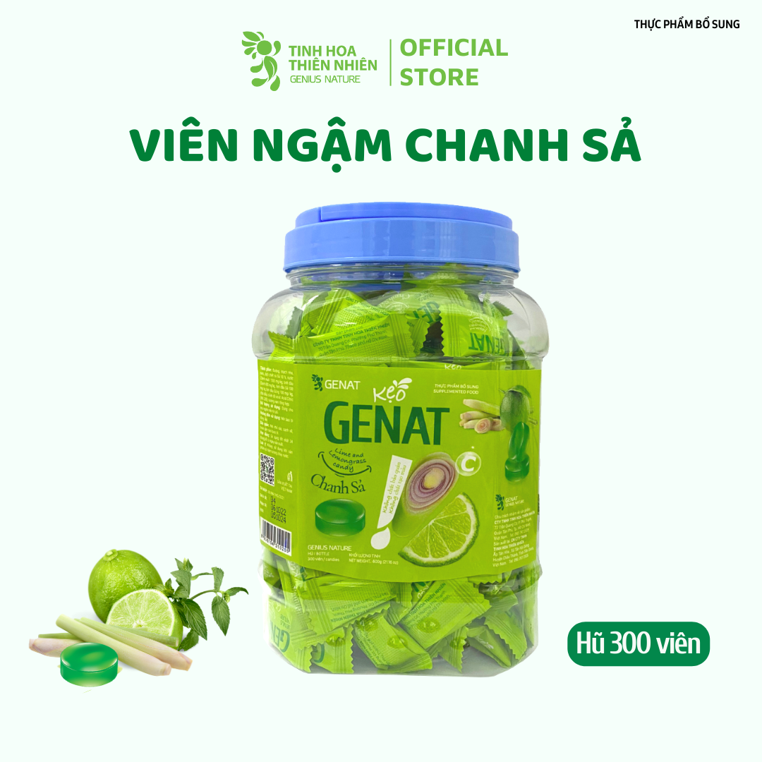 Kẹo ngậm Chanh Sả - Genat -Tinh Hoa Thiên Nhiên