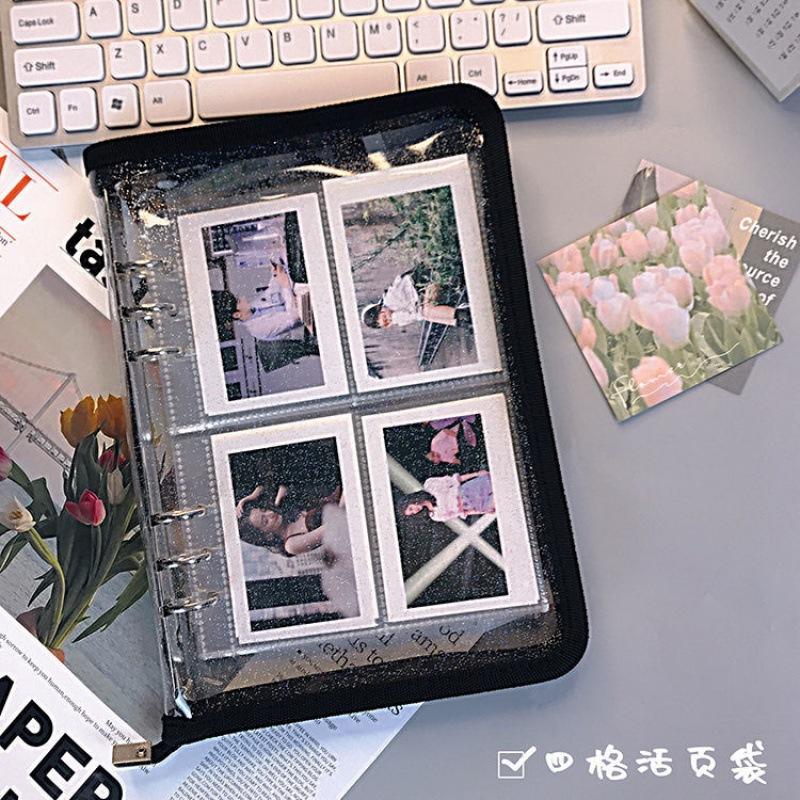 Thuận lợi nhất cuốn sách thẻ trang bên trong trong suốt 6 lỗ A5 sách rời 3 inch Polaroid ảnh sao trang lưu trữ thẻ nhỏ