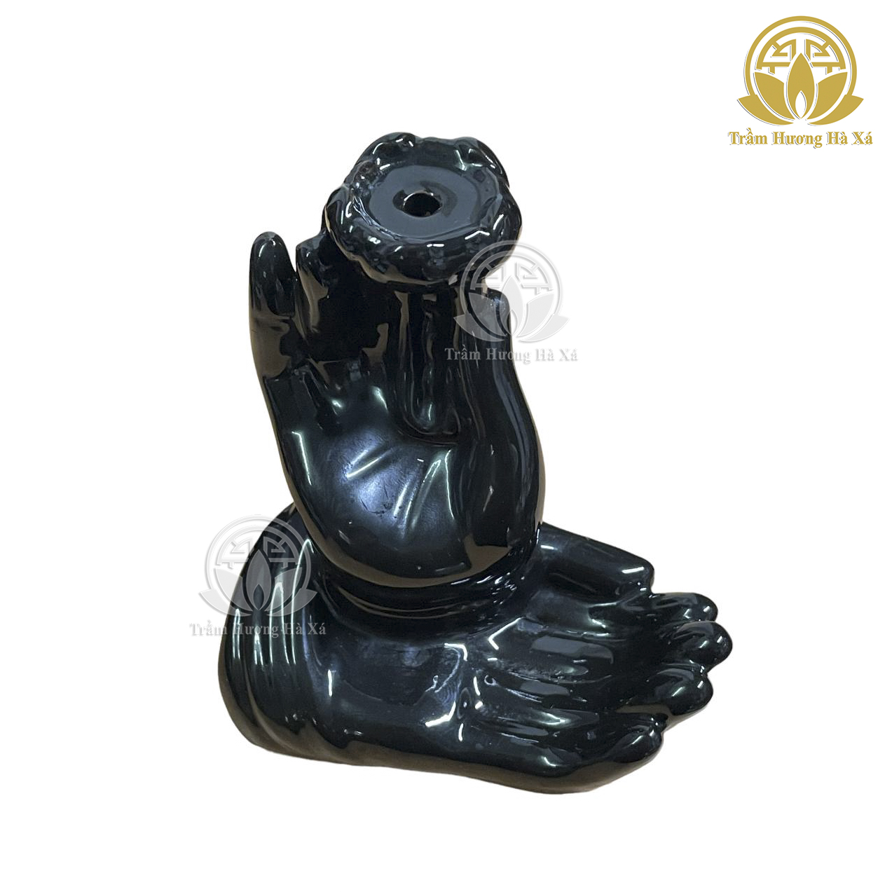 Thác khói xông đốt trầm hương phong thủy bằng sứ tạo khói ngược thu hút tài lộc Trầm Hương Hà Xá