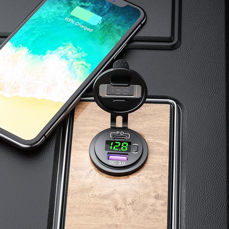 PD loại C USB xe công tắc bộ sạc