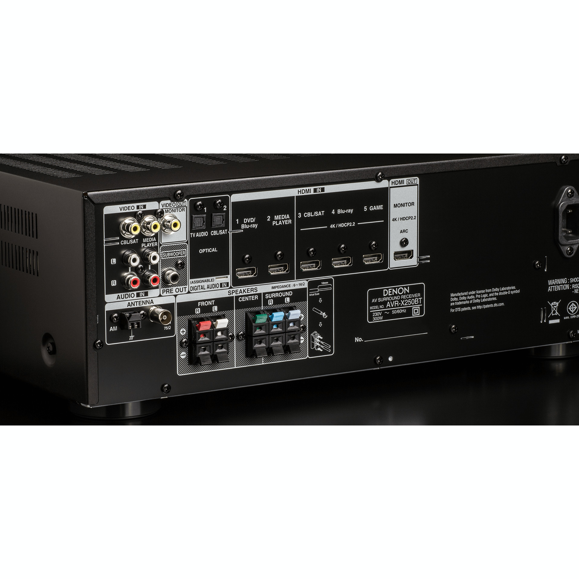 Amply Receiver Denon AVR-X250BT- Hàng chính hãng