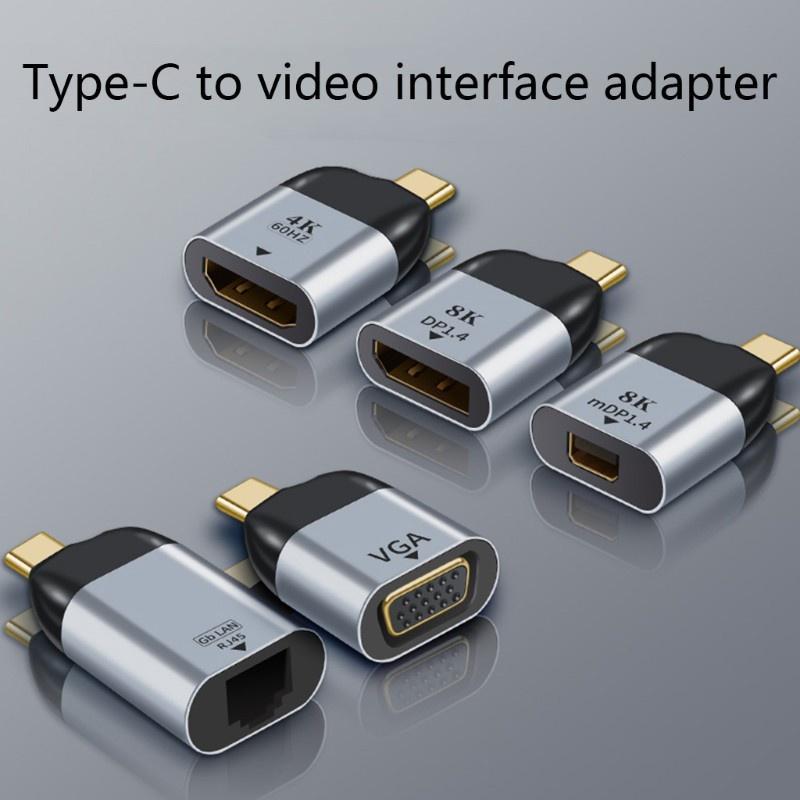 Đầu Chuyển Đổi Từ Cổng Type-C Sang Hdmi/Vga/Dp/Rj45/Mini Dp - Hd 4k 60hz Cho laptop táo Hdmi Usb-C Type C