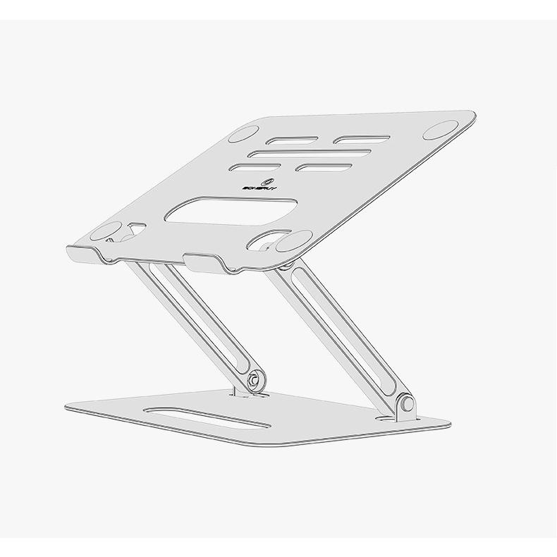 P43 - Kệ Giá Đỡ Laptop Macbook Nhôm Cao Cấp Xếp Gọn, Điều Chỉnh Độ Cao Lên Xuống Thoải Mái.