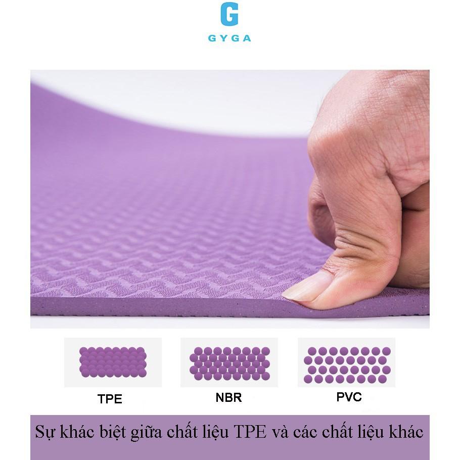 Thảm tập GYM YOGA chống trượt 2 lớp cao su TPE 6MM-8MM cao cấp tập thể dục tại nhà giảm mỡ cơ bụng