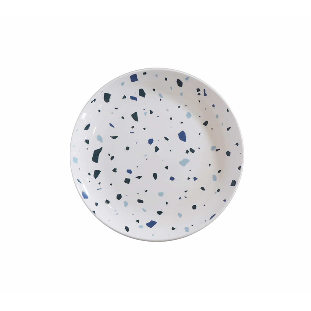 Đĩa JYSK Terrazzo sứ trắng hoạ tiết Ø20.5x2cm