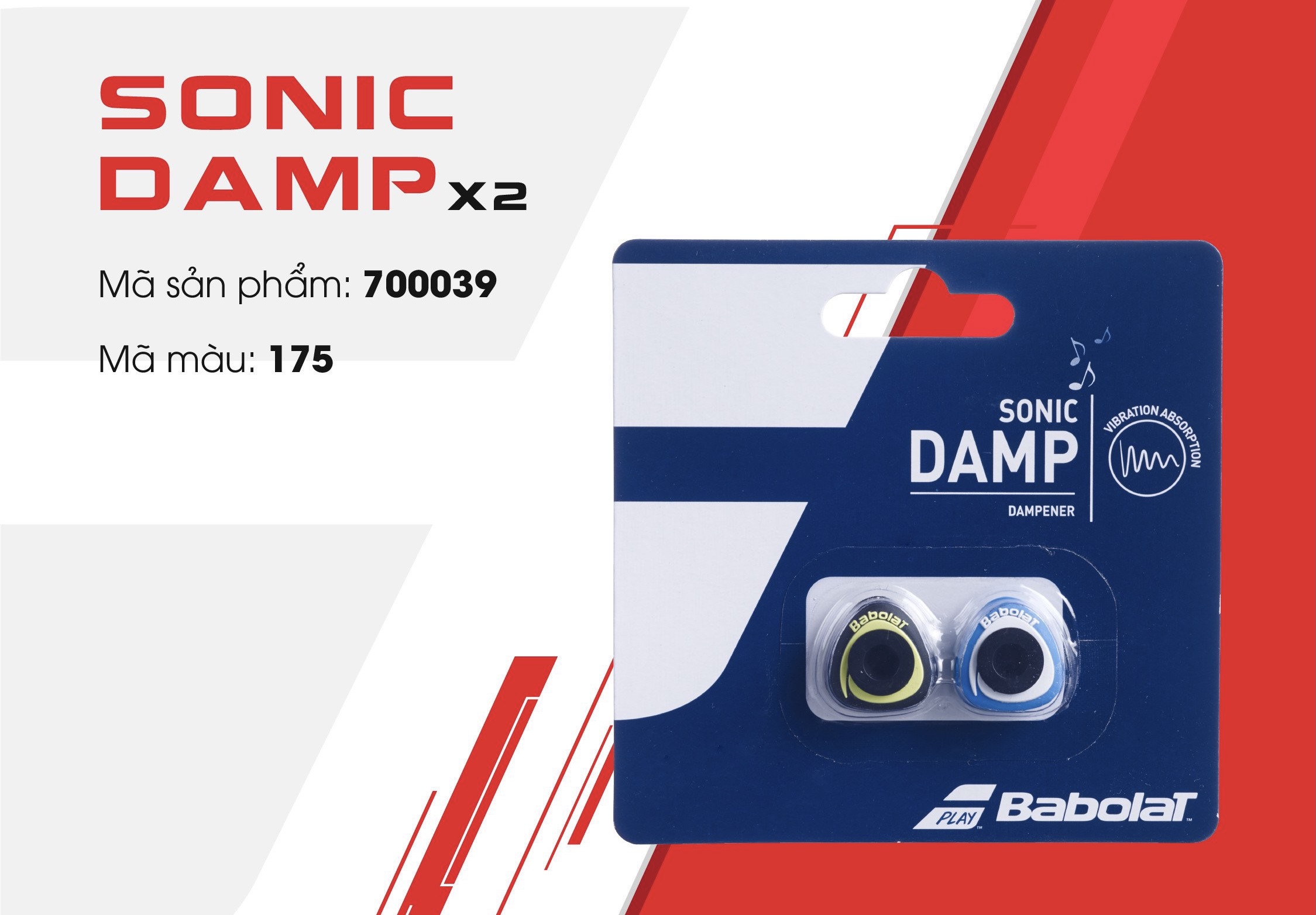 Giảm rung Babolat SONIC DAMP (700039)PHÁT RA TIẾNG GIÓ CÓ 102