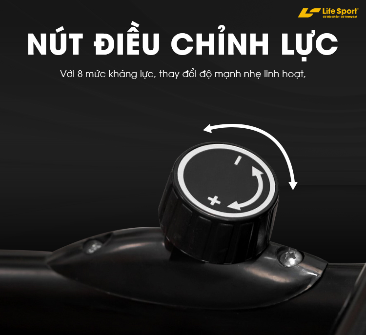 Xe Đạp Tập Thể Dục Giá Rẻ Lifesport LS-113, Xe Đạp Thể Dục Với Màn Hình Hiển Thị Nhịp Tim, Tốc Độ, Quãng Đường Đã Đạp