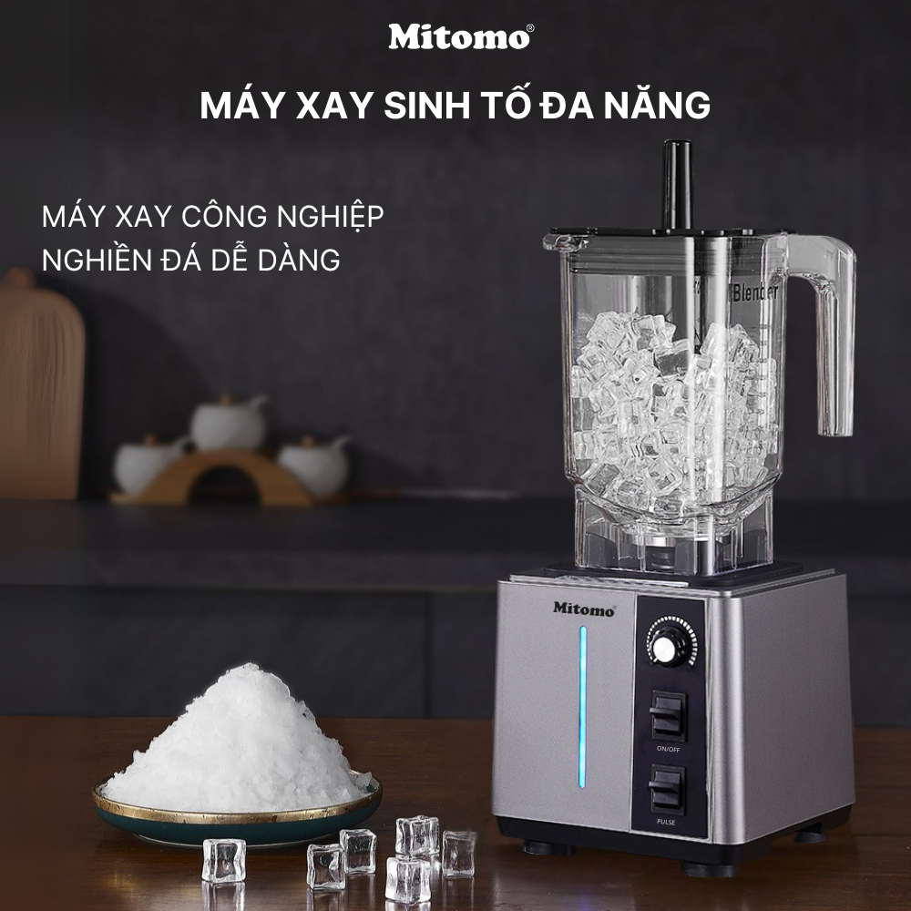 Máy xay công nghiệp, máy xay sinh tố đa năng Mitomo KD-1800, chuyên dụng cho kinh doanh hàng chính hãng - BH 3 năm