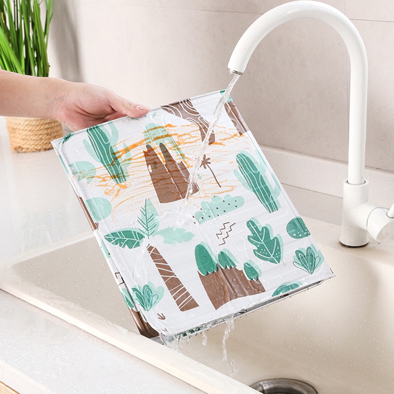 Tấm Chắn Dầu Mỡ Mẫu Hoa Văn Gấp Gọn