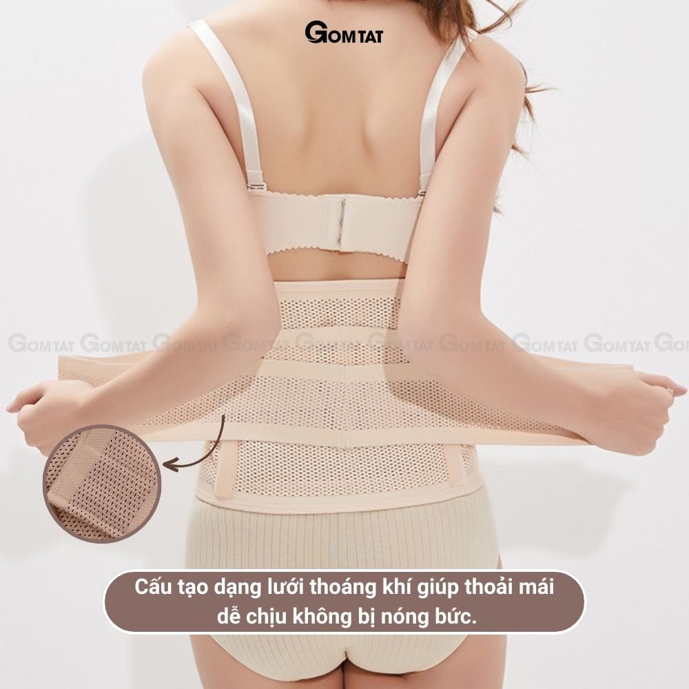 Đai nịt bụng chống cuộn sau sinh, gen nịt bụng dán định hình giãm mỡ eo thon có lỗ thông hơi - DAINITBUNG - V03