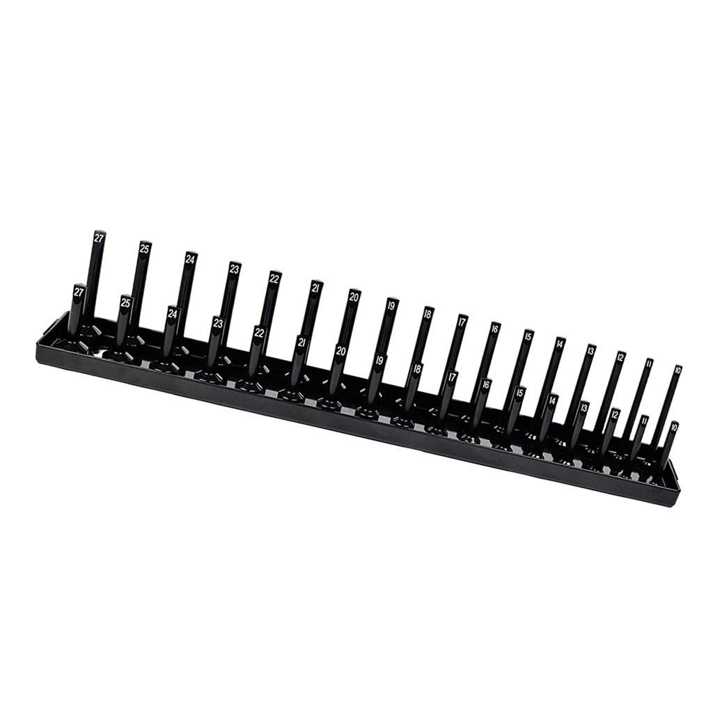 3pc/set Metric Socket Tray Rack Holder Storage Tool Organizer 1/4
