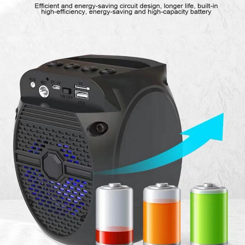 Loa di động Bluetooth không dây Loa siêu trầm âm lượng lớn TF USB Loa âm thanh nổi Hộp nhạc Loa ngoài trời cho Xiaomi Màu sắc: đỏ