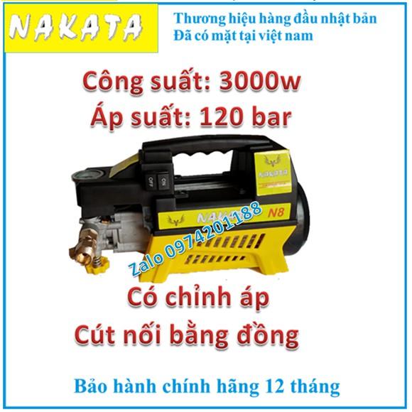 Máy rửa xe Nakata N8 có chỉnh áp