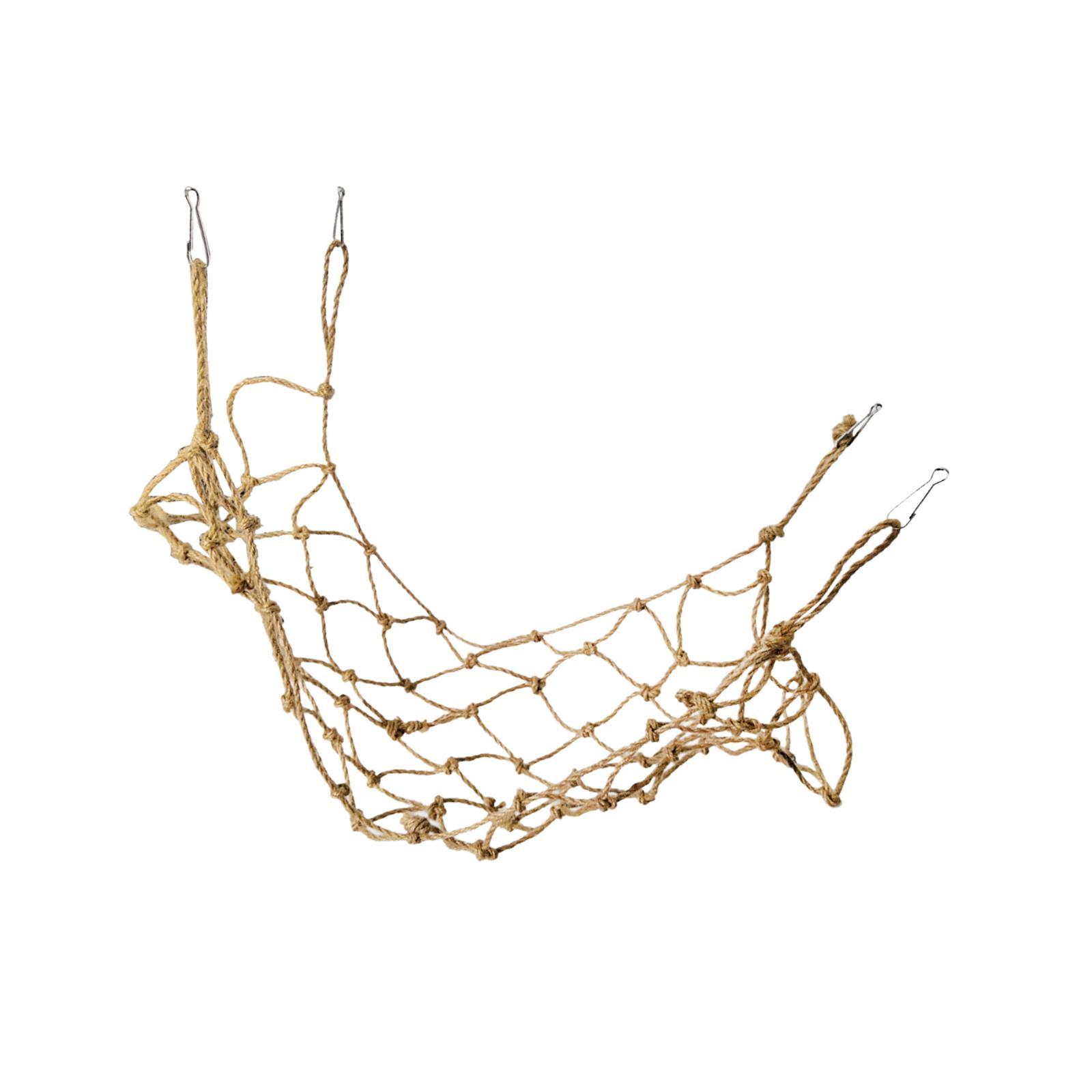 Bird Climbing Net Parrot Hanging Swing Rope Hamster Hammock for Parakeet, Canaries