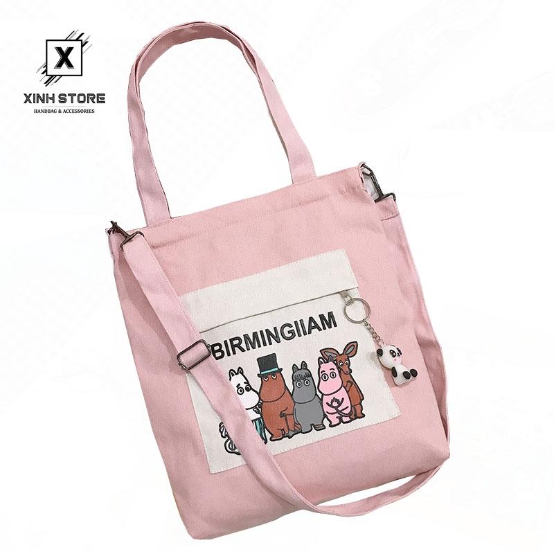 Túi vải tote nam nữ Unisex chất Canvas N.G.O in Hình Thú