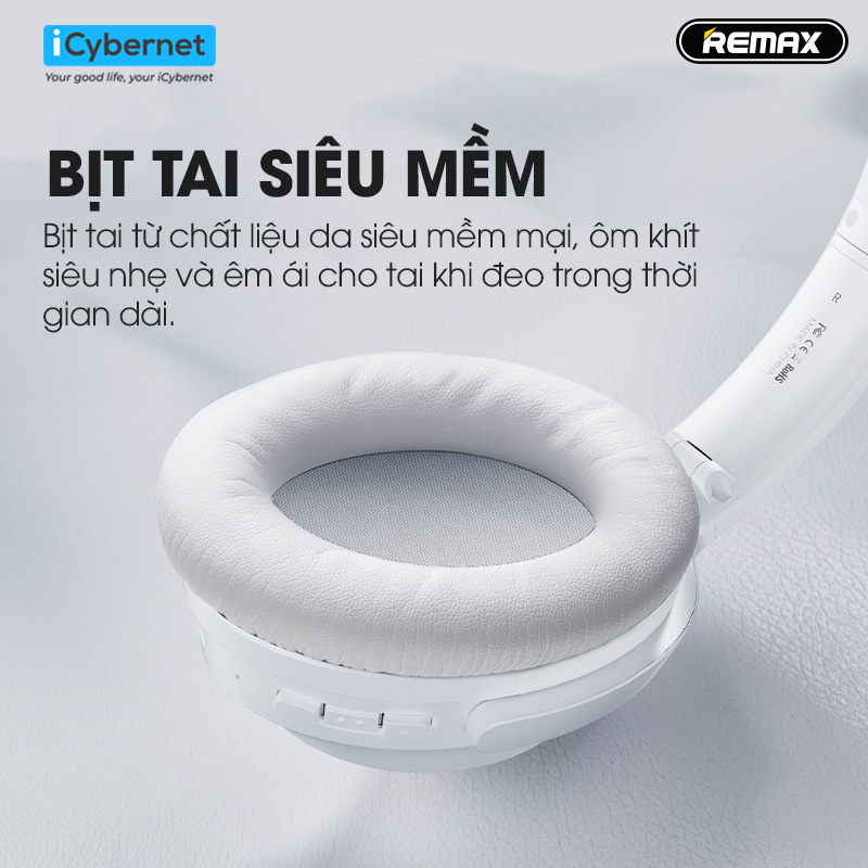 Tai nghe bluetooth chụp tai chống ồn chủ động ANC Remax RB-800HB - Hàng chính hãng