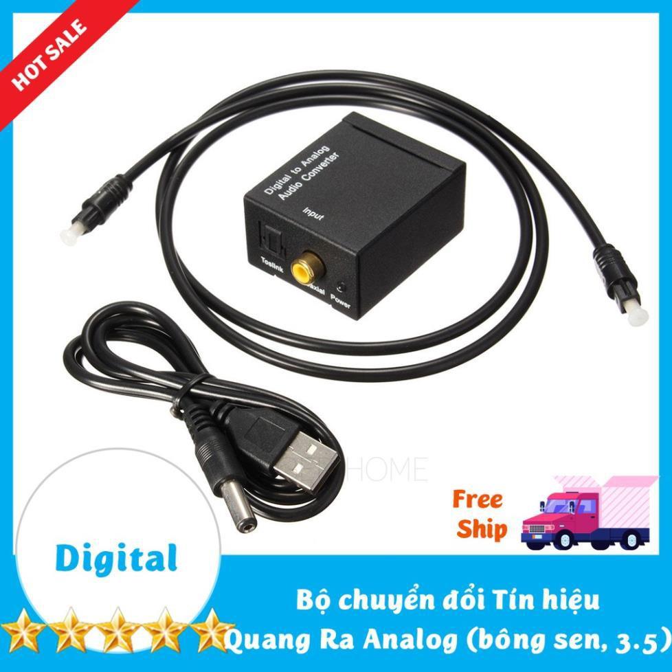 Bộ chuyển đổi Âm Thanh Cổng quang Optical sang Audio AV - R/L, Cổng 3,5 Hỗ Trợ Tv 4k Loại Xịn Model 2021 196-96kb