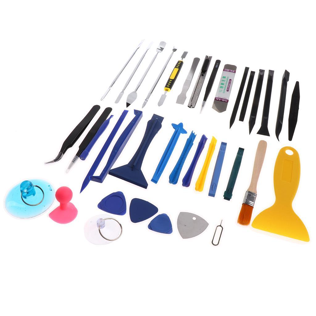 37 in 1 LCD Screen Opening Repair Tool Kit with Tweezers, Opening Pry Tools for Cell Phone and Electronic Products Maintenance