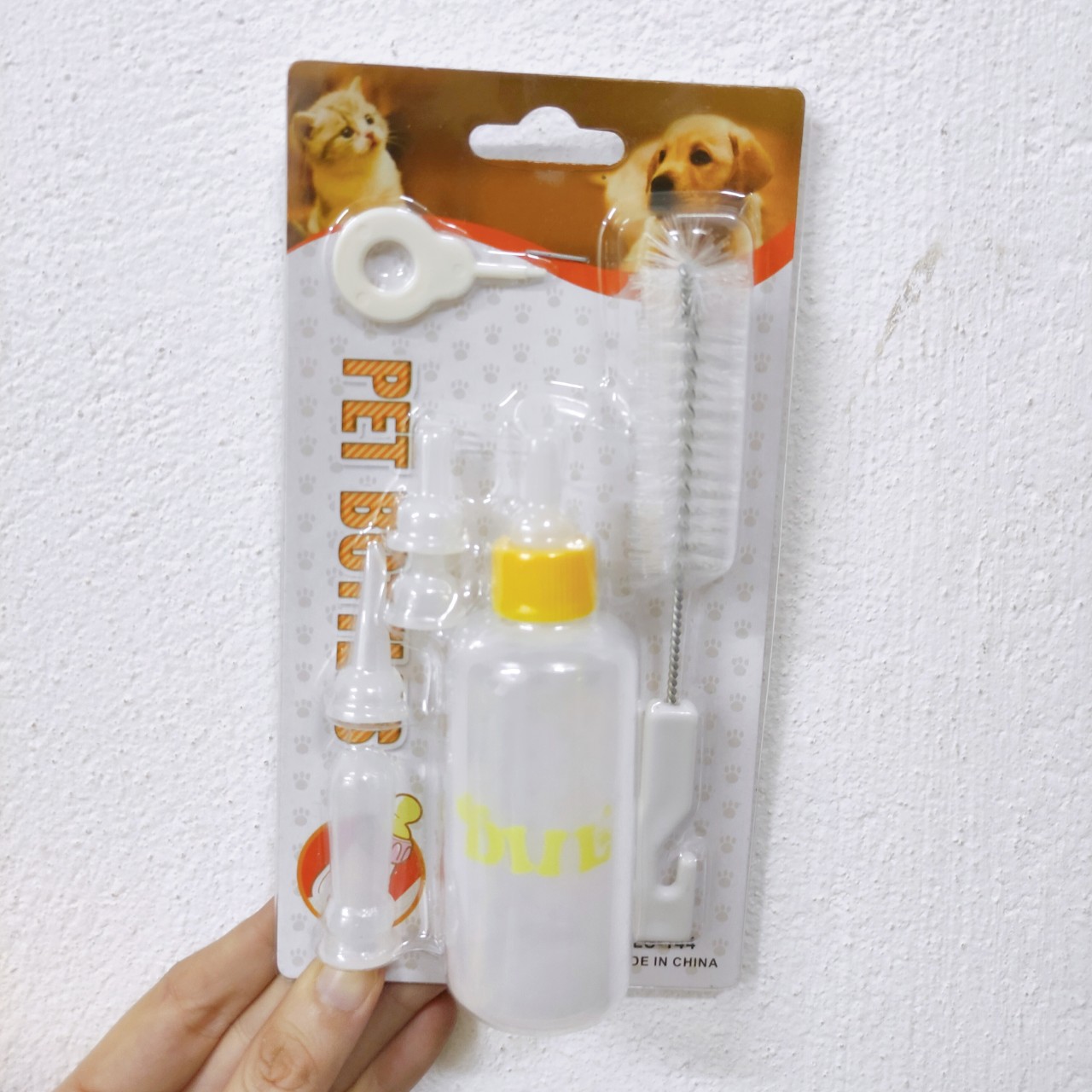 Bộ Bình Ti Sữa Cho Chó Mèo Sơ Sinh, Bình Bú Sữa Cho Chó Mèo 60ml và 150ml