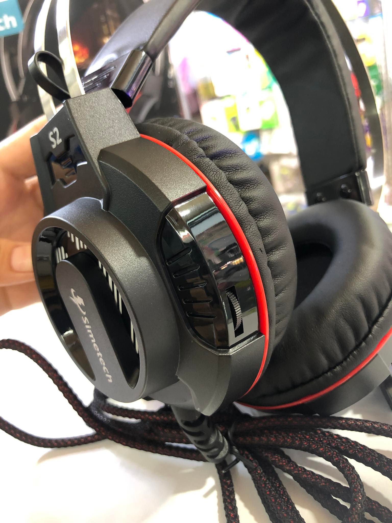 HEADPHONE TAI NGHE CHỤP TAI GAMING CHO GAME THỦ SIMETECH METAL S2 CỔNG 3.5MM,CÓ LED RGB CỰC ĐẸP - HÀNG CHÍNH HÃNG