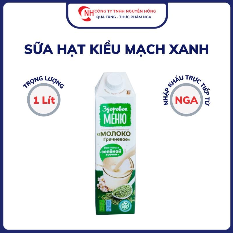 Sữa hạt kiều mạch xanh giàu dinh dưỡng, chống oxy hóa tốt cho sức khỏe nhập khẩu Nga hộp 1L